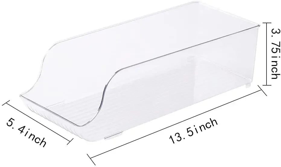 Bac Canettes Frigo Transparent – Distributeur Empilable, 34cm