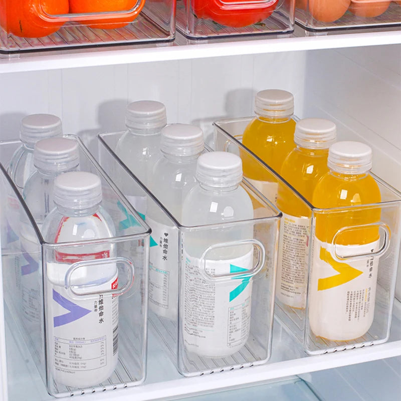 Bacs Organisateurs Frigo Transparents – Tiroirs Coulissants, 3 Tailles