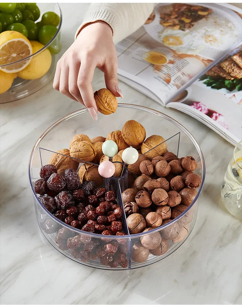 Organiseur Rotatif Transparent – Épices & Condiments