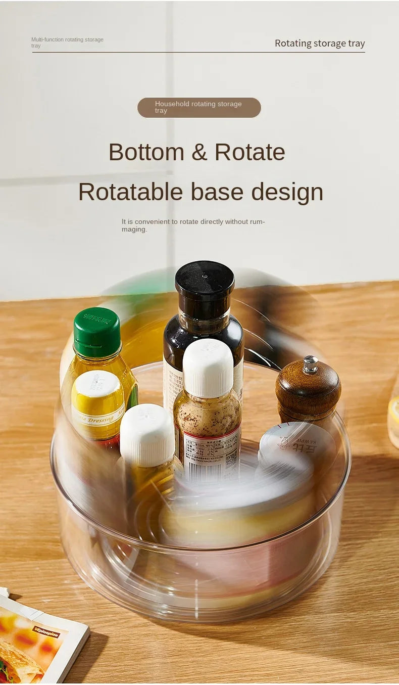 Organiseur Rotatif Transparent – Épices & Condiments