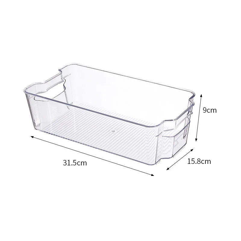 Bacs Organisateurs Frigo Transparents – Tiroirs Coulissants, 3 Tailles