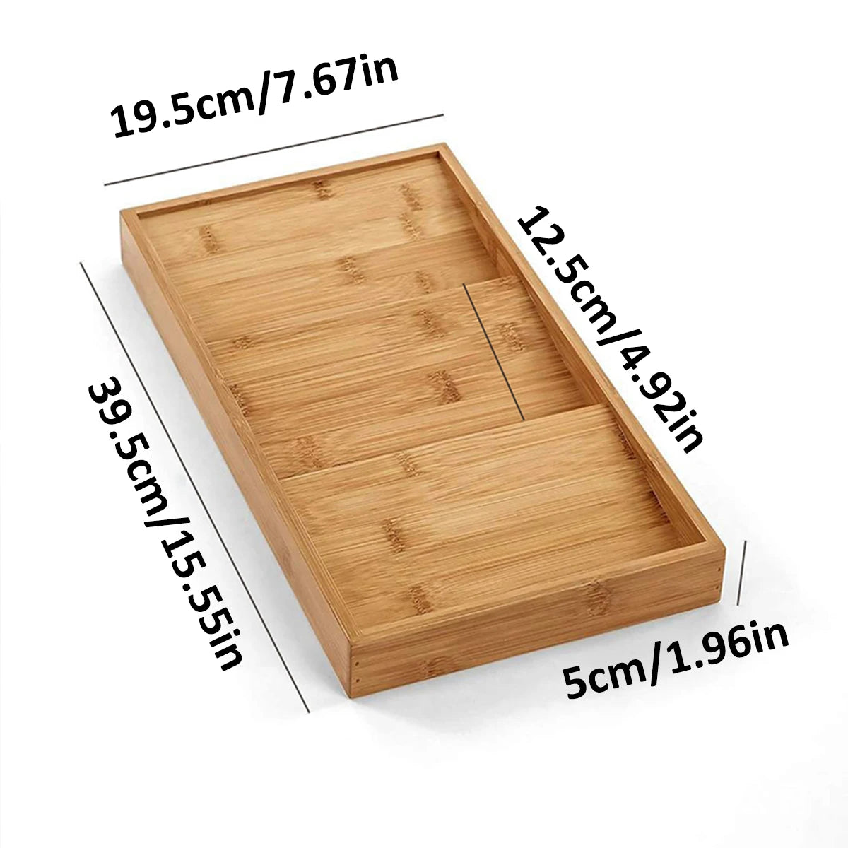 Organisateur d’Épices en Bambou – Placard ou Tiroir, 3 Niveaux