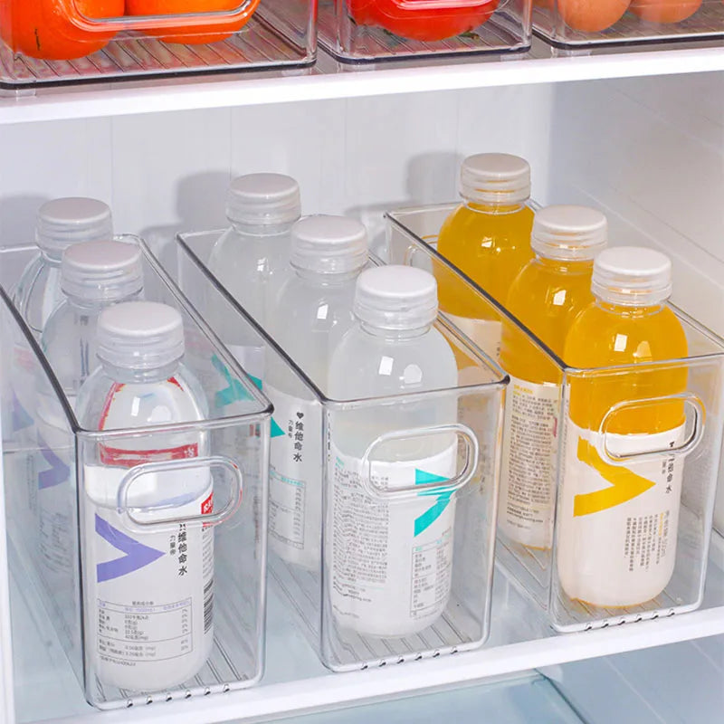 Bacs Organisateurs Frigo Transparents – Tiroirs Coulissants, 3 Tailles