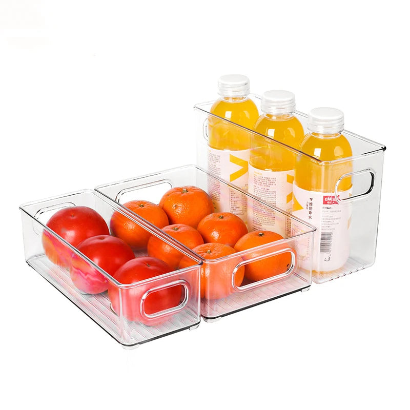 Bacs Organisateurs Frigo Transparents – Tiroirs Coulissants, 3 Tailles