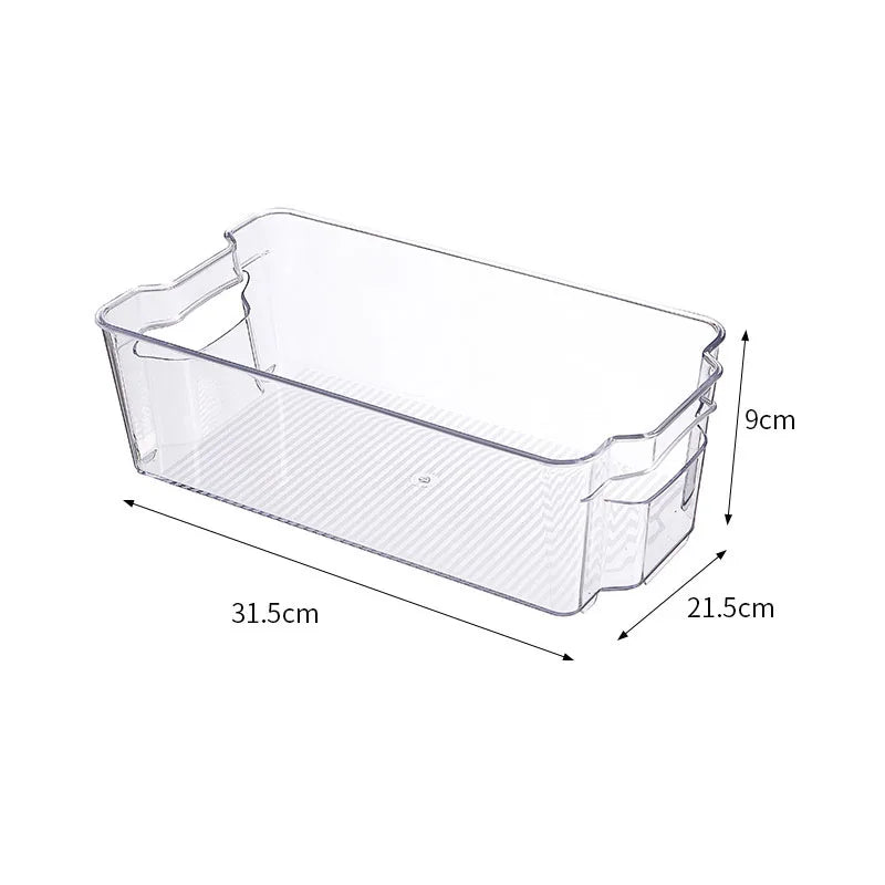 Bacs Organisateurs Frigo Transparents – Tiroirs Coulissants, 3 Tailles