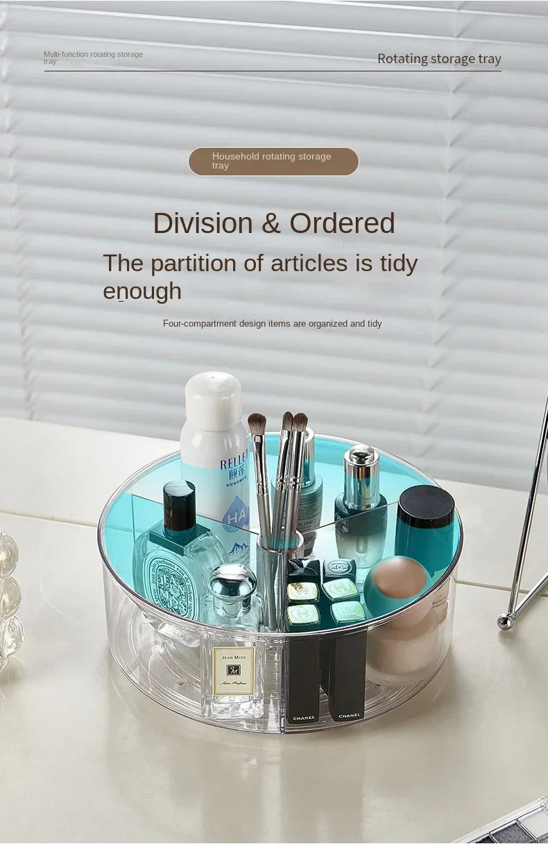 Organiseur Rotatif Transparent – Épices & Condiments