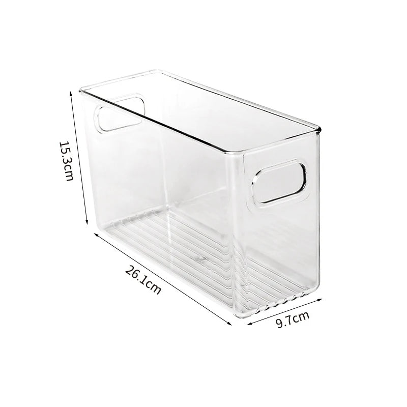 Bacs Organisateurs Frigo Transparents – Tiroirs Coulissants, 3 Tailles