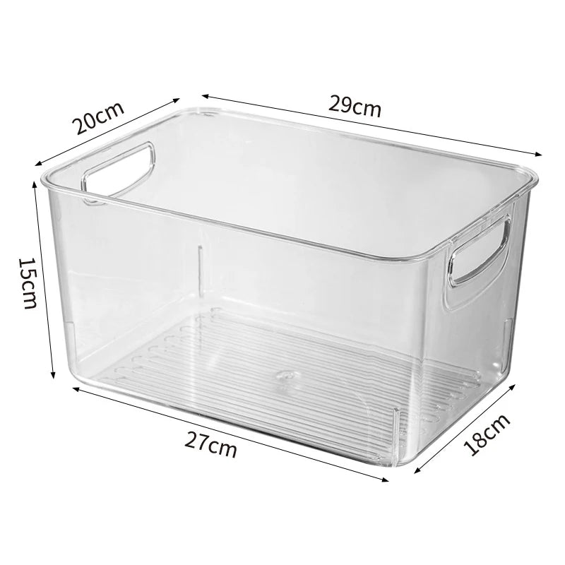 Bacs Organisateurs Frigo Transparents – Tiroirs Coulissants, 3 Tailles