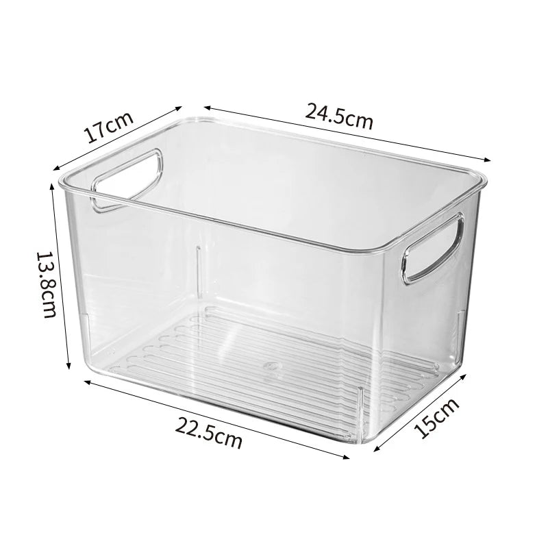 Bacs Organisateurs Frigo Transparents – Tiroirs Coulissants, 3 Tailles