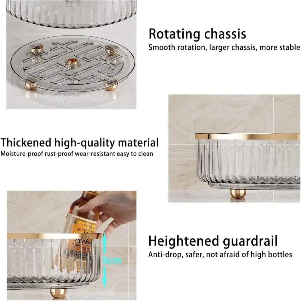 Plateau Tournant de Rangement – Réfrigérateur & Placard